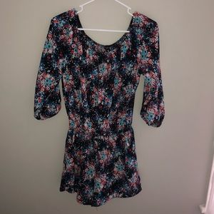 Design Lab Lord & Taylor Floral Off the Shoulder Romper